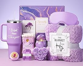 Trending on Amazon: Birthday Gifts for Women Self Care Gifts Get Well Soon Gifts, Mothers Day Spa Gift Baskets w/Flannel Blanket 40 OZ Tumbler Care Package for Mom Girlfriend Wife Sister Best Friend Her Daughter