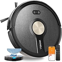 Robot Vacuum and Mop Combo,5000Pa Robotic Vacuum Cleaner,180mins Runtime Vacuum Robot with App/Remote/Alexa Control, Ideal for Hard Floor/Carpet/Pet Hair, Self-Charge,Schedule Clean(UR1)