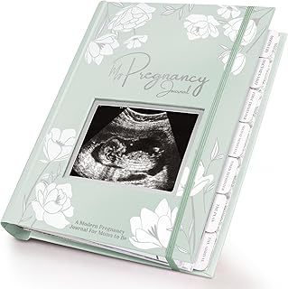Pregnancy Journal, Pregnancy Announcements - 80 Pages Hard Cover Baby Books For Mom To Be Gift, Baby Memory Book Keepsake, Gender Reveal Gifts For New Moms, Mother's Day, Shower & Registry (Sage)