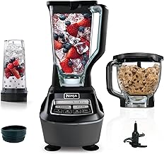 Kitchen System | All-in-One Food Processor & Blender for Smoothies | Includes Pitcher, Travel Cup, & 8-Cup Bowl | Makes Salsa, Dough, Shakes, & Frozen Drinks | 120 Volts | Black | BL770AMZ