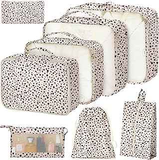 Amazon Deal Alert: 8 Set Packing Cubes for Suitcases, Packing Cube with Shoe, Cosmetics, Clothing, and Accessories Bags Packing Cubes for Travel Luggage Organizer(Leopard)