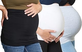 Belly Bands - Available in 8 Sizes and 7 Colors. Maternity & Postpartum Shirt Extender 3 Packs for All Stages of Pregnancy