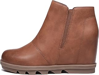 This Solves the Problem: Wedge Booties for Women with Heel Hidden Wedge Boots Comfortable Ankle Boots
