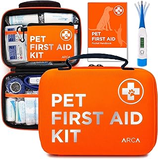 Amazon Deal Alert: Cat & Dog First Aid Kit for Car - Pet Emergency Kit for Home Office Travel – Dog Camping Essentials with Digital Thermometer, Muzzle & Mini First Aid Pouch