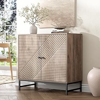 Storage Cabinet with Doors and Adjustable Shelf, Sideboard Buffet Cabinet with Storage, Console Table & Credenza for Living Room, Kitchen, Dining Room