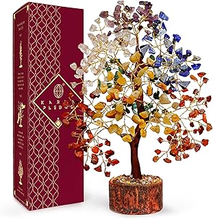 Crystal Tree of Life 7 Chakra Birthday Gifts for Women, Unique Gifts for Her, Home and Office Decor, Handmade Healing Crystals Tree Bring Positive Energy, Money, Good Luck, Gifts for Mom & Love Ones