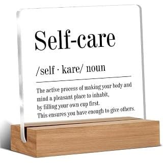 We Are Obsessed With This: Self Care Definition Massage Room Bathroom Decorative Signs Plaque