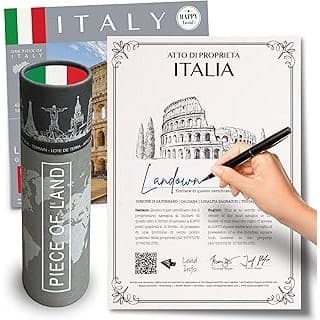 Budget Find You Need: Italian Gifts for Women an Men | Real Piece of Italy | Highly Unique Italian Themed Gifts | Blank Certificate to Write in The Name of Your Choice | Rome Gift Ideas | Italian Christmas Gift