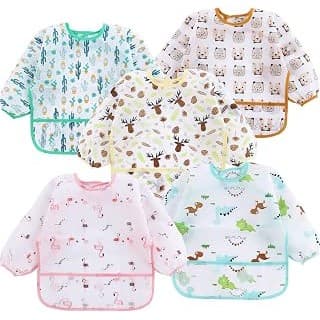 Deal Alert! PandaEar Long Sleeve Bibs: Say Goodbye to Mealtime Mess!