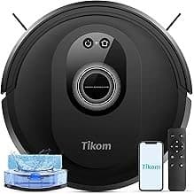 Best Amazon Buy Under: Tikom Robot Vacuum and Mop Combo, 5000Pa Robotic Vacuum Cleaner, 150 Min Max, App & Remote Control, Ideal for Hard Floor, Carpet, Pet Hair, Self-Charge(G8000 Max)