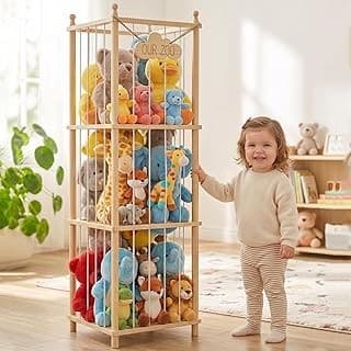 Toddler-Approved Amazon Find: Stuffed Animal Storage,54 Inch Toy Organizer,Anti-Tip Design,Easy Assembly