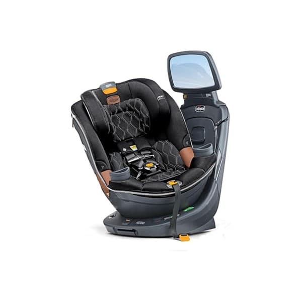 Amazon's Choice: Chicco Fit360 Zip ClearTex Rotating Convertible Car Seat with Fit360 Mirror, 360 Degree Rotation for Rear-Facing and Forward-Facing Usage, Jet/Black