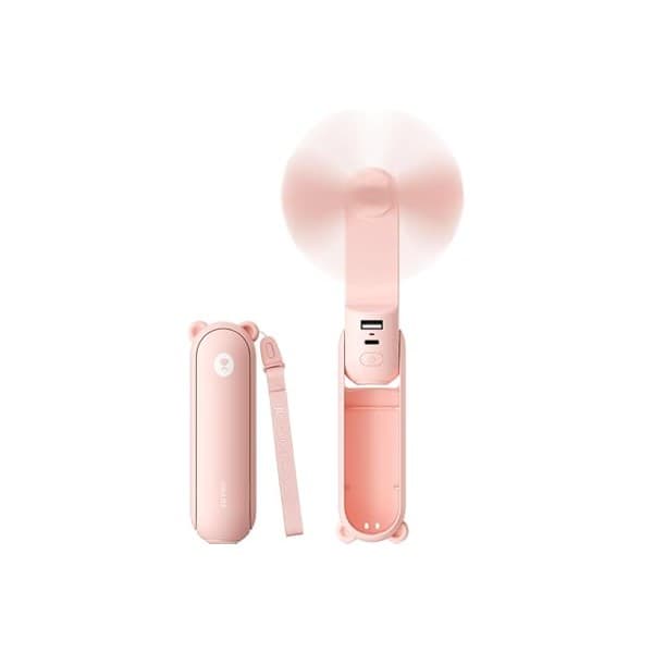 Budget Find You Need: JISULIFE 3 IN 1 Handheld Mini Fan - Portable Fan & Power Bank & Flashlight, 19H Max Cooling, USB Rechargeable, Pocket-Sized for Travel, Cruise, Concerts, Makeup, 2026 Summer Gifts for Women(Pink)