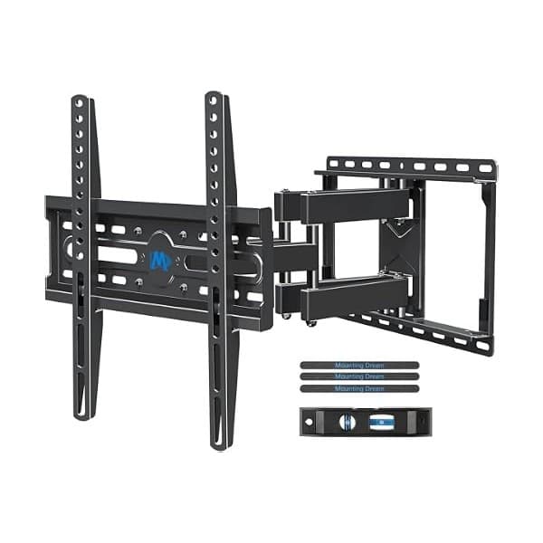 Perfect Gift Idea: Mounting Dream Full Motion TV Wall Mount for 32-70 Inch TVs up to 110lbs | Mount Bracket with Swivel and Tilt, TV Bracket with Articulating Dual Arms, Fits 16” Studs, Max VESA 400X400 mm, MD2380