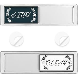 Best Amazon Buy Under: Dishwasher Magnet Clean Dirty Sign Shutter Only Changes When You Push It Non-Scratching Strong Magnet or Adhesive Options Indicator Tells Whether Dishes are Clean or Dirty (Deepblue)