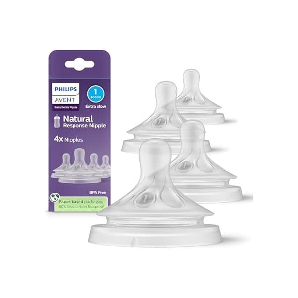 Budget Find You Need: Philips Avent Natural Response Nipples, Extra Slow Flow (Flow 1), 4-Pack, SCY961/44