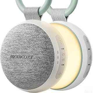 Back in Stock Alert: Momcozy Portable Sound Machine with Night Light, White Noise Sound Machine for Baby, 20 Soothing Sounds, Sound Therapy, Long-Lasting Power, Timer, Clips on Stroller, Baby Shower Gifts