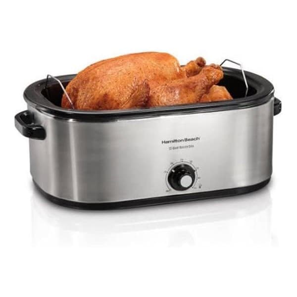 Hidden Gem Find: Hamilton Beach 28 lb 22-Quart Roaster Oven with Self-Basting Lid (Stainless Steel)