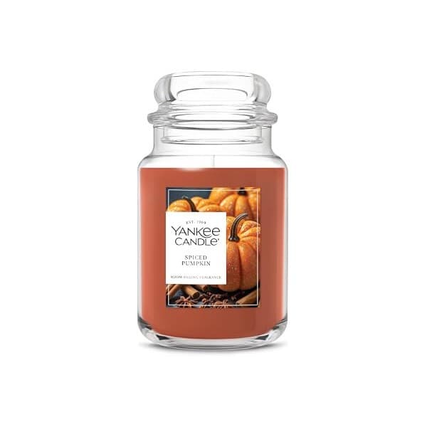 Is It Worth Buying: Yankee Candle Spiced Pumpkin Scented Candle, 22oz Large Jar | Up to 150 Hour Burn Time, Room Filling Fragrance, Long-Lasting Scent, Premium Plant Wax Blend, Consistent Burn, Giftable