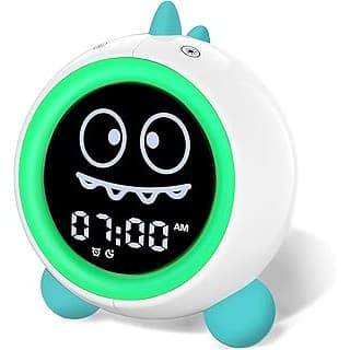 Amazon Deal Alert: Kids Alarm Clock, Toddler Sleep Training Clock with Night Lights, Sound Machine, Time to Wake Dinosaur Alarm Clock for Children, Gift Ideas for Kids Toddler Boy Girl (Green)