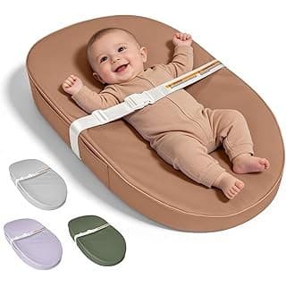 Mom's Pick of the Week: Baby Changing Pad, Waterproof Vegan Leather Wipeable Diaper Changing Pad with Safety Strap Non-Slip Changing Mat for Dresser & Table