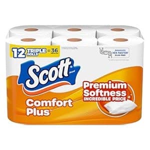Kitchen Hack Alert: Scott ComfortPlus Toilet Paper, 12 Triple Rolls, 231 Sheets per Roll, Septic-Safe, 1-Ply Toilet Tissue
