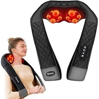 Mom's Pick of the Week: Neck Massager with Heat, Neck Massager for Pain Relief Deep Tissue, 4D Deep Tissue Kneading Massage for Back Leg, Full Body Muscle Pain Relief, Ergonomic Design, Ideal Gift for Women Men, Not Cordless
