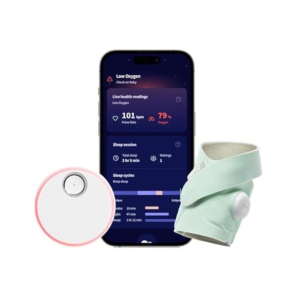 New Mom Must-Have: Owlet Dream Sock Smart Wearable Baby Monitor Tracks Heart Rate & Oxygen in Real Time Parents Receive Alerts, Sleep Insights & More via App - Mint