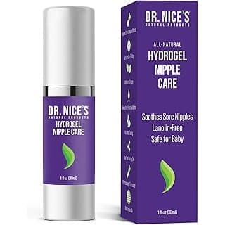 Perfect Gift Idea: Dr. Nice's Moisturizing Gel - Lanolin-Free Nipple Cream for Breastfeeding - Nursing Essentials With Instant Cooling Relief for Sore Nipples - Water-Based Moisturizer Safe for Mom & Baby - (1 Fl. Oz)