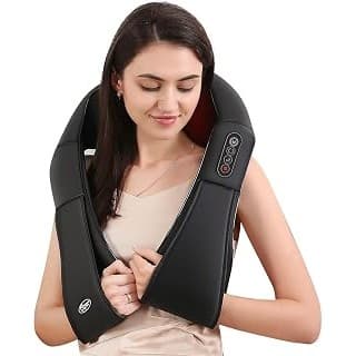 Back in Stock Alert: Careboda Shiatsu Neck and Back Massager with Soothing Heat, Electric Shoulder Massage 8 Nodes Deep Tissue 3D Kneading Massages for Pain Relief, Best Gifts for Man, Woman, Friends, Parents