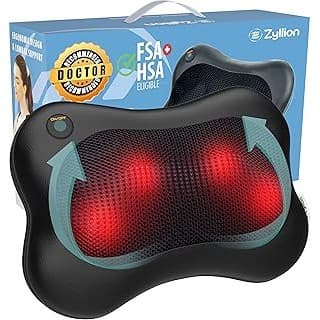 Amazon Deal Alert: Zyllion ZMA-13 Back and Neck Massager with Heat for Pain Relief, Black | UL 1647 Safety Certified, Doctor Recommended, Shiatsu, Deep Tissue, 3D Kneading, Muscle Therapy, Car Adapter, Corded Electric