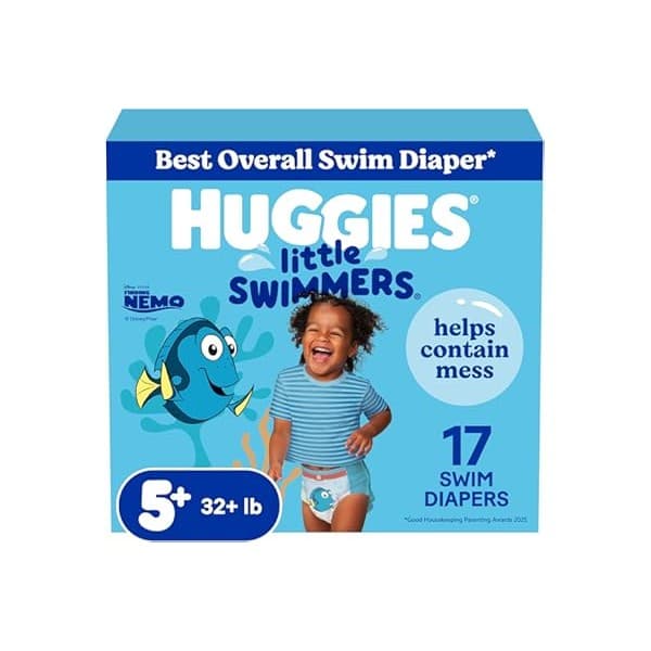 Kitchen Hack Alert: Huggies Little Swimmers Disposable Swim Diapers, Size 5-6 (32+ lbs), 17 Ct