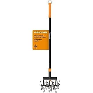 Perfect Gift Idea: Fiskars Tiller Cultivator for Garden and Lawn, Extendable (40"- 60") Gardening Hand Tool, Telescoping Rotary Hand Cultivator Tool for Soil or Reseeding Grass
