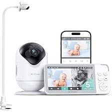 Hidden Gem Find: Dr.Care VistaView 5” Smart WiFi Baby Monitor with Clip Mount - 2K HD Camera, App Control, Cry & Motion Alerts, Night Vision, 5000mAh Battery, 2-Way Talk, Multi-User, Triple Security