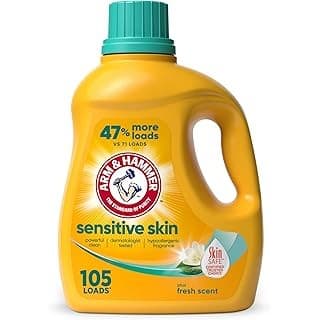 Toddler-Approved Amazon Find: ARM & HAMMER Sensitive Skin Liquid Laundry Detergent, Fresh Scent, 105 fl oz, 105 Loads