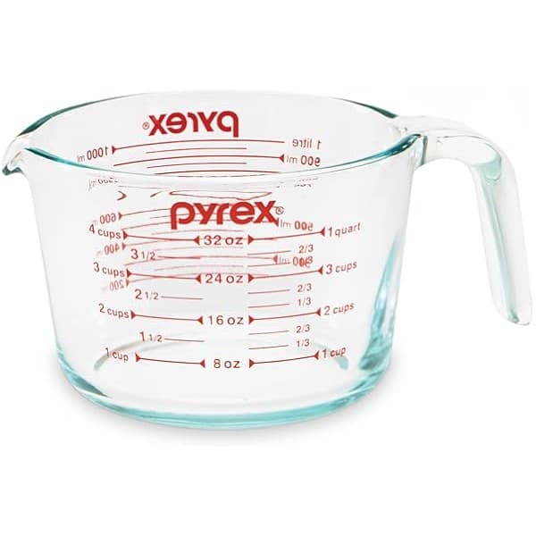 Back in Stock Alert: Pyrex 4-Cup Glass Measuring Cup For Baking and Cooking, Dishwasher, Freezer, Microwave, and Preheated Oven Safe, Essential Kitchen Tools