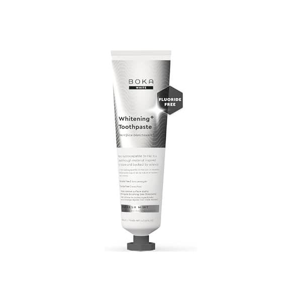 Pregnancy Hack: Boka Fluoride Free Toothpaste, Nano Hydroxyapatite Toothpaste, Appropriate for Sensitive Teeth, for Adult, Kids Oral Care - Whitening* Refresh Mint, 4 Fl Oz 1Pk