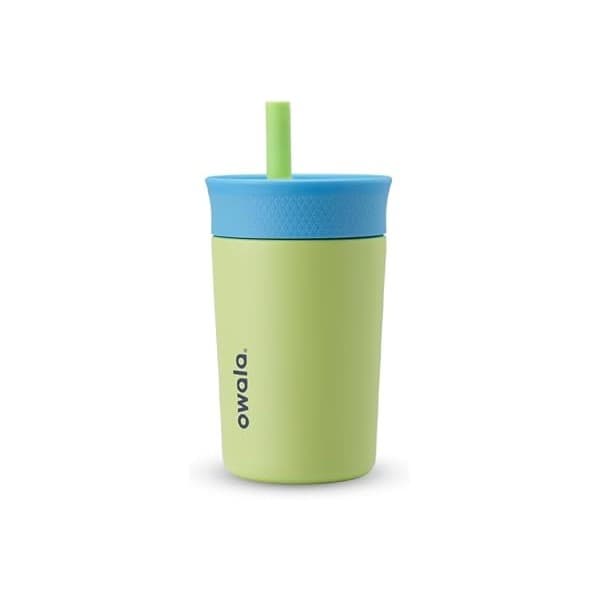 Kitchen Hack Alert: Owala Tumbler Kids Stainless Steel Water Bottle 12 oz Turtley Awesome | Insulated | Spill-Resistant Lid | Reusable Straw | Double-Wall Vacuum Insulation | Cup-Holder Friendly