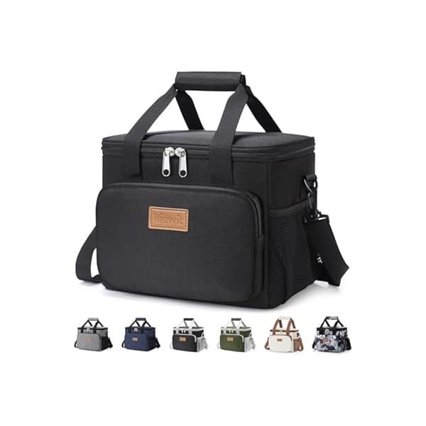 Trending on Amazon: Lifewit Medium Lunch Bag, Insulated Lunch Box, Soft Cooler Cooling Tote for Adult Men Women, Black 12-Can (9L)