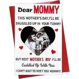 Amazon Deal Alert: WaaHome Funny First Mothers Day Card for Mom, Happy 1st Mothers Day Card with Photo Insert, First Mothers Day Pregnancy Gift Card for First Time Mom New Mom Expecting Mom Mother To Be Mommy