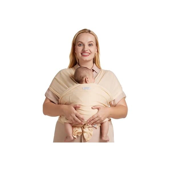 Budget Find You Need: Momcozy Baby Carrier AirMesh - The Perfect Summer Sling for Newborns to Toddler 8-35 lbs - Cooling Fabric Baby Wrap, Lightweight, Ergonomic, and Easy to Wear, Beige