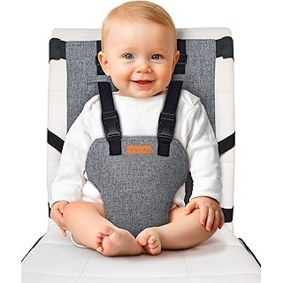 Best Amazon Buy Under: liuliuby Compact Travel High Chair | Portable High Chair for Baby | Baby Travel Essential Harness Seat | Must Haves for Vacations, Restaurants, Family Visits with Babies | Portable Highchair Seat