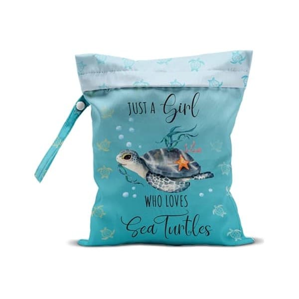 Kitchen Hack Alert: zcyxuuw Waterproof Wet Bag for Swimsuit, Travel Beach Wet Dry Bag, Hidden Zipper Reusable Baby turtle Wet Bags, for Travel Beach Wet Swimsuits Toiletries Diapers Dirty Gym Clothes Laundry Bag