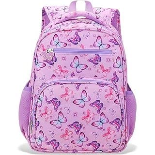 Amazon's Choice: Kids Backpack for Girls - Girls Backpack 3-8 Ages Butterfly for Kids 15 Inch School Bookbag for Kindergarten Elementary School Bookbag for Girl 1st 2nd Grade