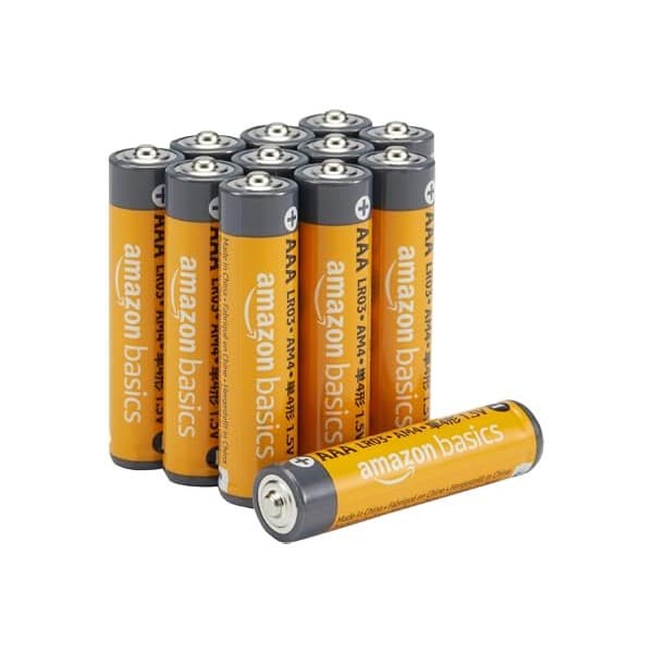 This Solves the Problem: Amazon Basics AAA Long-Lasting Alkaline Batteries, 12 Count, 1.5 Volt, 10-Year Shelf Life, for Home and Office