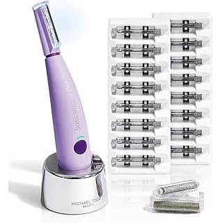 Best Amazon Buy Under: Michael Todd Beauty Sonicsmooth Pro+ Dermaplane Razor for Women Face + Eyebrow Trimmer Dermaplaning System w/LED Light Peach Fuzz Remover -16 Dermaplaning Blades & 2 Microsmooth Exfoliation Tips