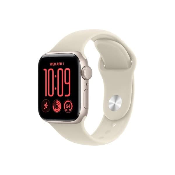 Best Amazon Buy Under: Apple Watch SE 3 GPS 40mm Smartwatch | Starlight Aluminum Case, Sand Sport Band - S/M. Fitness + Sleep + Cycle Tracking, Heart Rate, Vitals, Safety