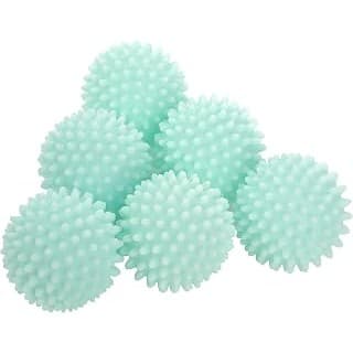 New Mom Must-Have: S&T INC. Reusable Plastic Dryer Balls, 6 Pack, 2.5" Diameter, Mint Blue | Dryer Balls, Fabric Softener for Laundry, Reusable, Cut Down Dry Time, Replaces Dryer Sheets