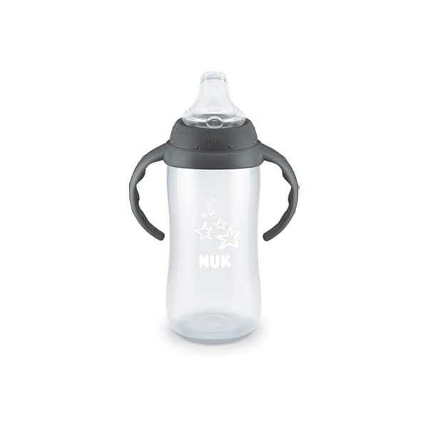 Pregnancy Hack: NUK Learner Cup, 10 Ounce, Tritan Gray Star – BPA Free, Spill Proof Sippy Cup
