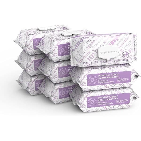 Budget Find You Need: Amazon Elements Baby Wipes, Sensitive, 810 Count Flip-Top Packs